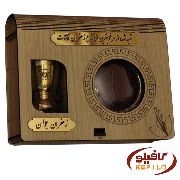 زعفران سرگل ۳ گرم طرح خاتم با هاون